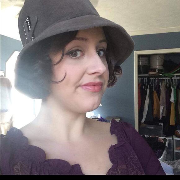 Vtg 20s gray cloche hat flapper 60s repro - Picture 14 of 14